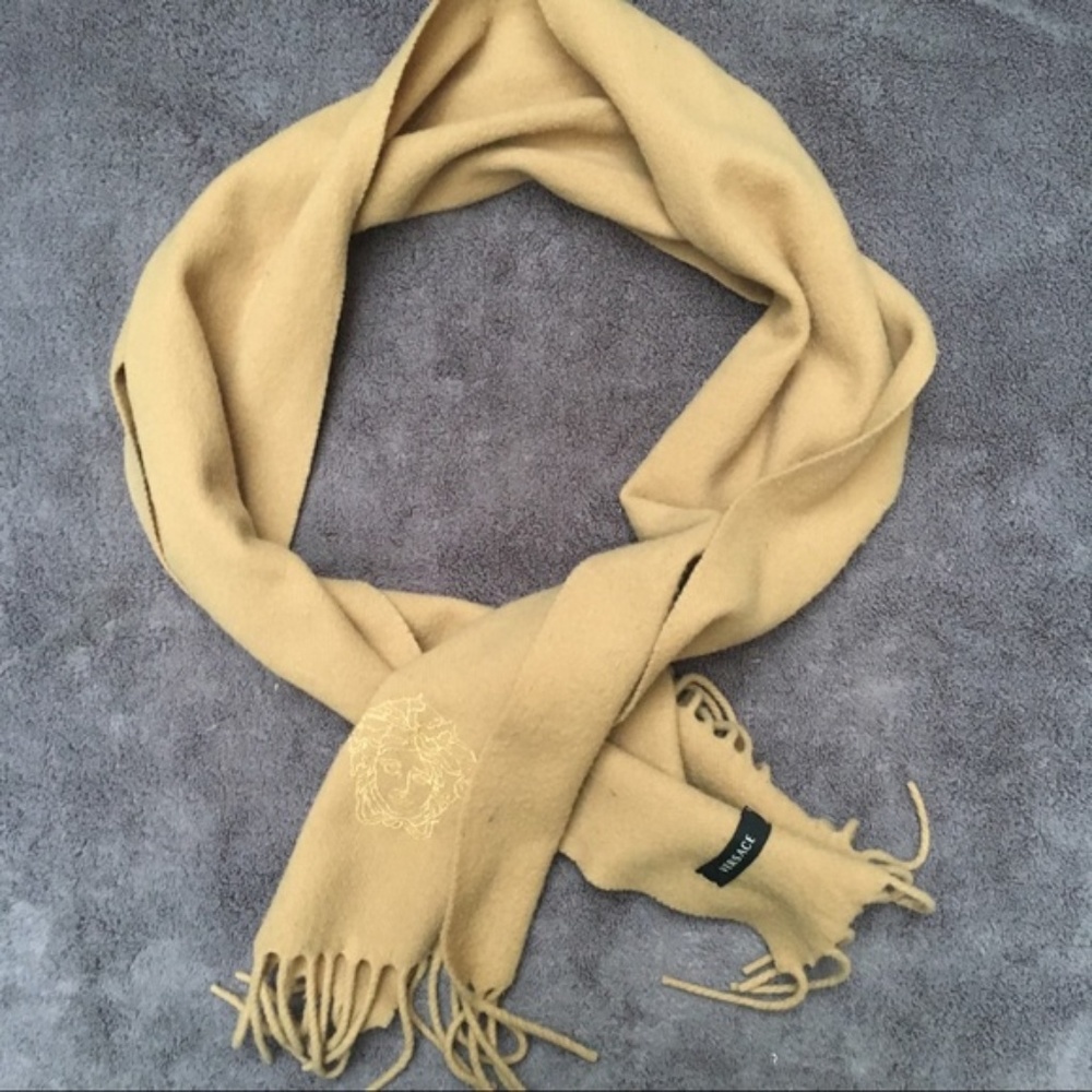 Vintage Versace wool Medusa scarf